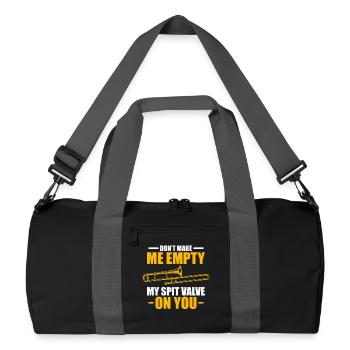 Spit Valve Trombone Trombone Player Trombonist - Recycled Duffel Bag - black/graphite grey - Front