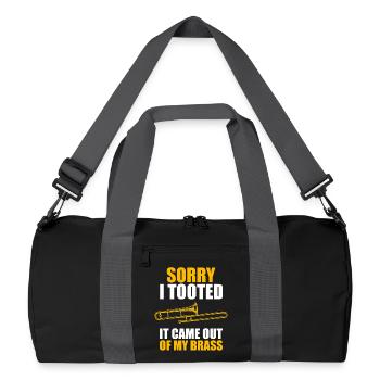 Désolé, j’ai fait un tonnerre de trombone, tromboniste, tromboniste - Sac de sport recyclé - noir/gris graphite - Devant