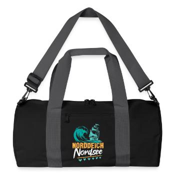 Vacances à la mer du Nord NORDDEICH OSTHOLSTEIN Fun - Sac de sport recyclé - noir/gris graphite - Devant