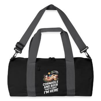 Cornhole et bière - Sac de sport recyclé - noir/gris graphite - Devant
