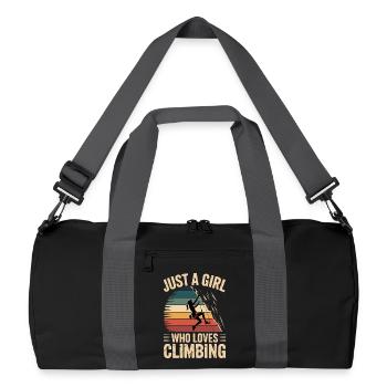Juste une fille qui aime grimper - Sac de sport recyclé - noir/gris graphite - Devant