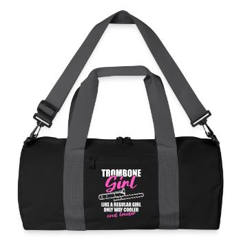Trombone Girl Trombone Player Trombonist - Recycled Duffel Bag - black/graphite grey - Front