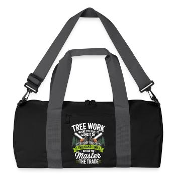 Chainsaw Championship in the Forest - Recycled Duffel Bag - black/graphite grey - Front