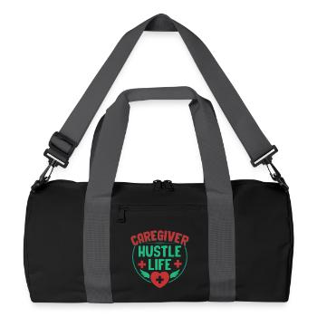 Nurse, geriatric care - Recycled Duffel Bag - black/graphite grey - Front