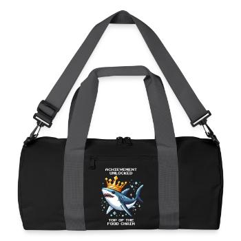 Achievement Unlocked | Shark apex predator - Recycled Duffel Bag - black/graphite grey - Front