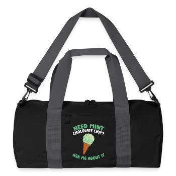 Cornet gaufré à la crème fraîche Menthe italienne - Sac de sport recyclé - noir/gris graphite - Devant