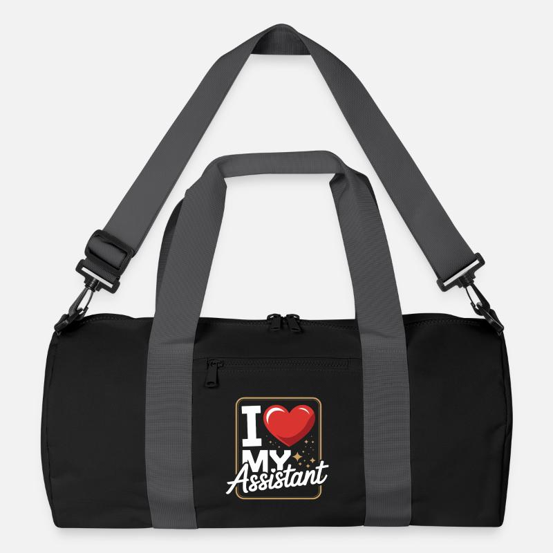 J’adore mon assistante dire pour le patron de bureau - Sac de sport recyclé - noir/gris graphite
