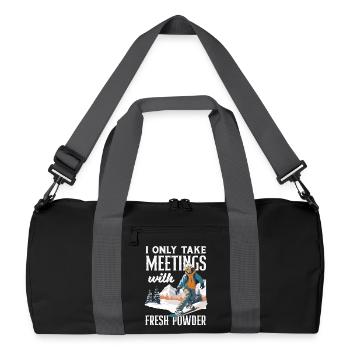 Snowboarding Snowboard Meeting Chairlift - Recycled Duffel Bag - black/graphite grey - Front
