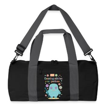 Compter les mailles sans problème Drôle d’amoureuse du crochet - Sac de sport recyclé - noir/gris graphite - Devant