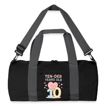 Cadeau d’anniversaire Dix Les Années 10 - Sac de sport recyclé - noir/gris graphite - Devant