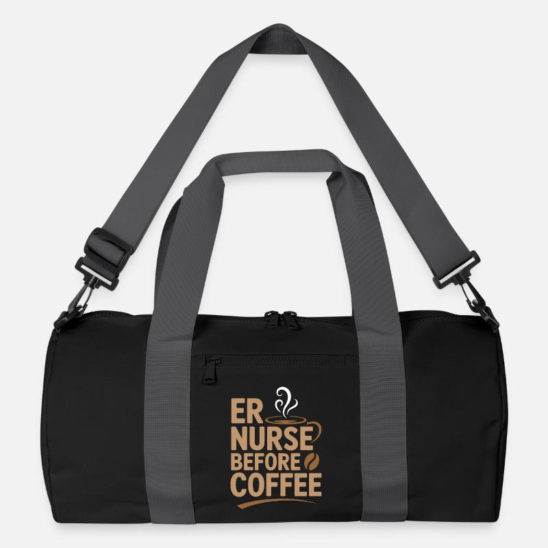 ER Nurse Before Coffee Paramedic Coffee Lover Recycled Duffel Bag