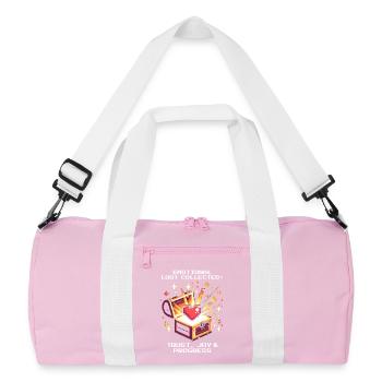 Emotional Loot | Progress in Social Work - Recycled Duffel Bag - pink/white - Front