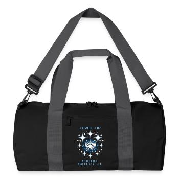 Niveau de compétences sociales | Travail social - Sac de sport recyclé - noir/gris graphite - Devant