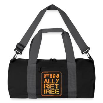 finally pensioner retiree pension pension - Recycled Duffel Bag - black/graphite grey - Front
