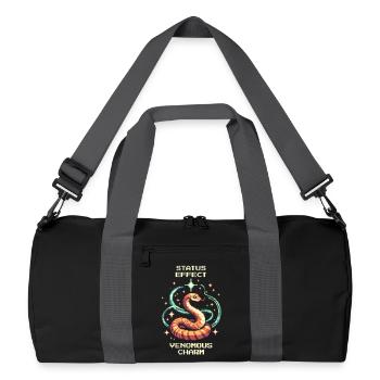 Charme Toxique | Effet de statut du serpent - Sac de sport recyclé - noir/gris graphite - Devant
