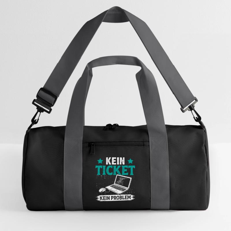 Nerd Computer KEIN TICKET KEIN PROBLEM LUSTIG Recycelte Duffel Bag
