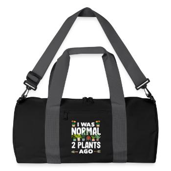 Normal 2 Plants Ago Funny Gardener Garden - Recycled Duffel Bag - black/graphite grey - Front