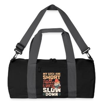 Wait for me, I've got little legs - Recycled Duffel Bag - black/graphite grey - Front