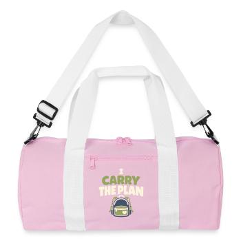 Familienvorsorge Notfallplaner Prepper - Recycelte Duffel Bag - Rosa/Weiß - Vorne