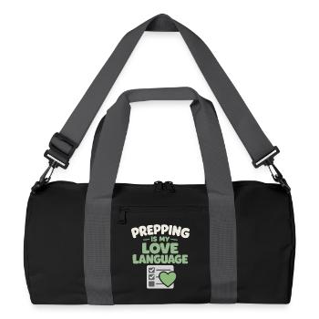 Planificateur d’urgence pour la Provision Familiale - Sac de sport recyclé - noir/gris graphite - Devant
