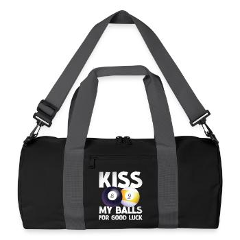 Humour de billard : Duo Lucky Balls - Sac de sport recyclé - noir/gris graphite - Devant