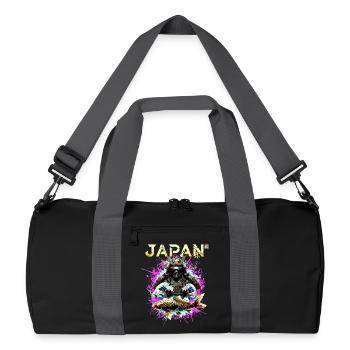 Cyber Samurai – Japan Krieger - Recycelte Duffel Bag - Schwarz/Graphitgrau - Vorne