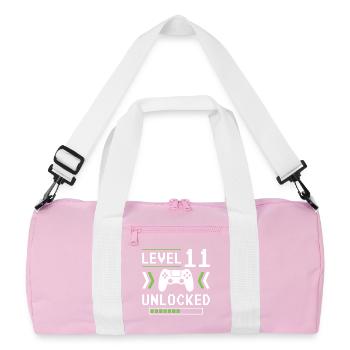 Level 11 - Recycelte Duffel Bag - Rosa/Weiß - Vorne
