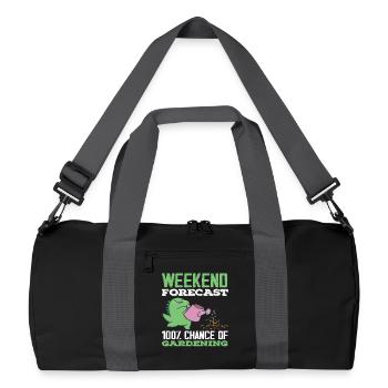 Weekend forecast gardening gardeners - Recycled Duffel Bag - black/graphite grey - Front