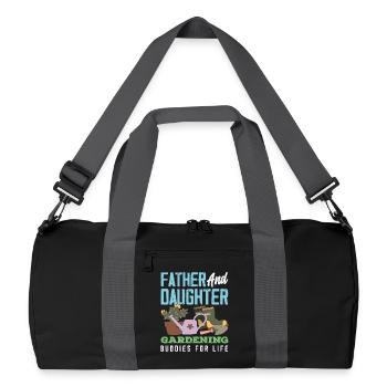 Father Daughter Gardening Garden - Recycled Duffel Bag - black/graphite grey - Front
