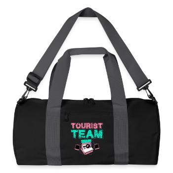 Traveling World Travelers Camera Tourist Team - Recycled Duffel Bag - black/graphite grey - Front