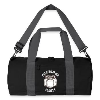 Société de Préservation de la Mise en Conserve Amusante - Sac de sport recyclé - noir/gris graphite - Devant