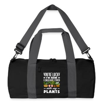 Ça aurait pu rester avec mes plantes. Plus drôle - Sac de sport recyclé - noir/gris graphite - Devant
