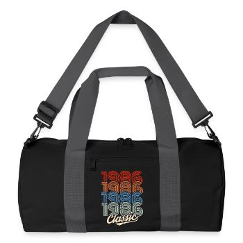 1986 Classic Retro Neon - Recycled Duffel Bag - black/graphite grey - Front