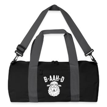 Sheep Pun Humor - Recycled Duffel Bag - black/graphite grey - Front