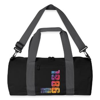 40th Anniversary Man Woman 40 Years 1986 Gift - Recycled Duffel Bag - black/graphite grey - Front