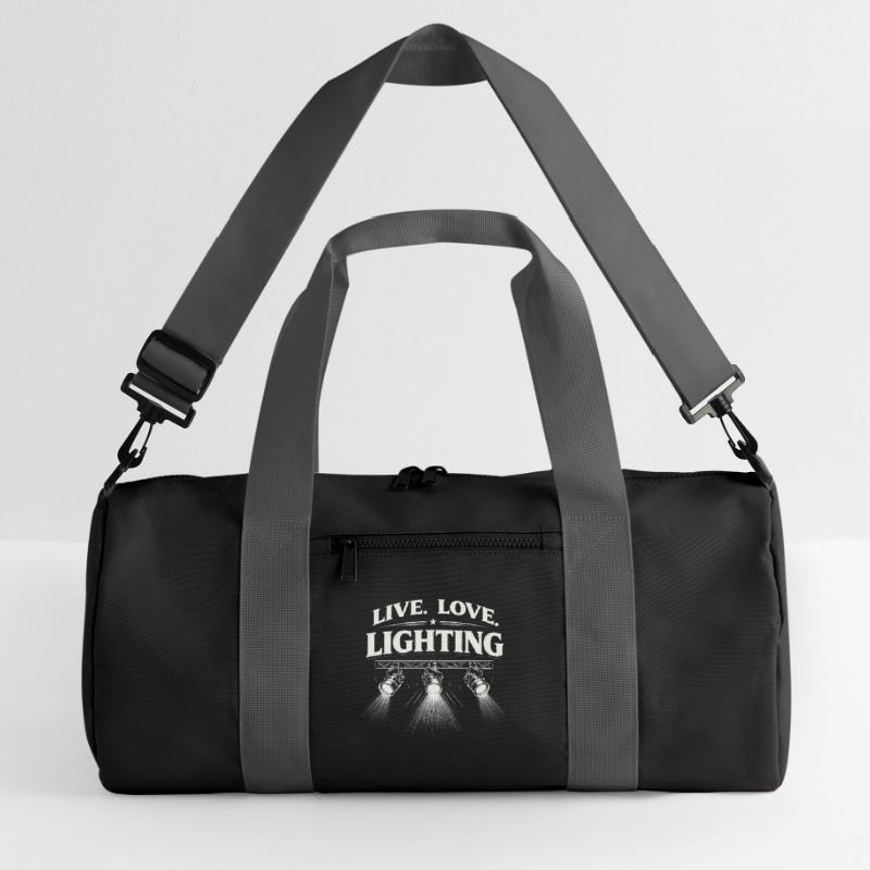 Technicien en éclairage, technicien en éclairage, homme d’éclairage Sac de sport recyclé