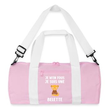 Belette Attitude Je M'en Fous - Sac de sport recyclé - rose/blanc - Devant