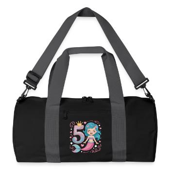5e anniversaire de la Sirène 5 ans - Sac de sport recyclé - noir/gris graphite - Devant