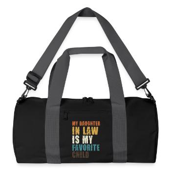 Chemise préférée de ma belle-fille - Sac de sport recyclé - noir/gris graphite - Devant
