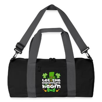 Lasst die Streiche am St. Patrick's Day beginnen - Recycelte Duffel Bag - Schwarz/Graphitgrau - Vorne