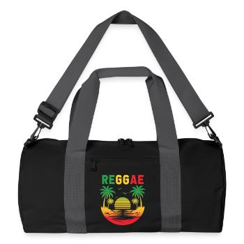 Reggae Sunset Palm Paradise - Sac de sport recyclé - noir/gris graphite - Devant