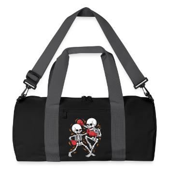 Squelettes de boxe en rythme osseux - Sac de sport recyclé - noir/gris graphite - Devant