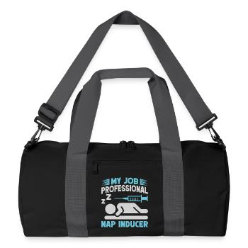 Anesthésiste Anesthésie professionnelle - Sac de sport recyclé - noir/gris graphite - Devant