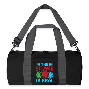 Gambling Fan The Struggle Is Real Casino - Recycled Duffel Bag - black/graphite grey - Front