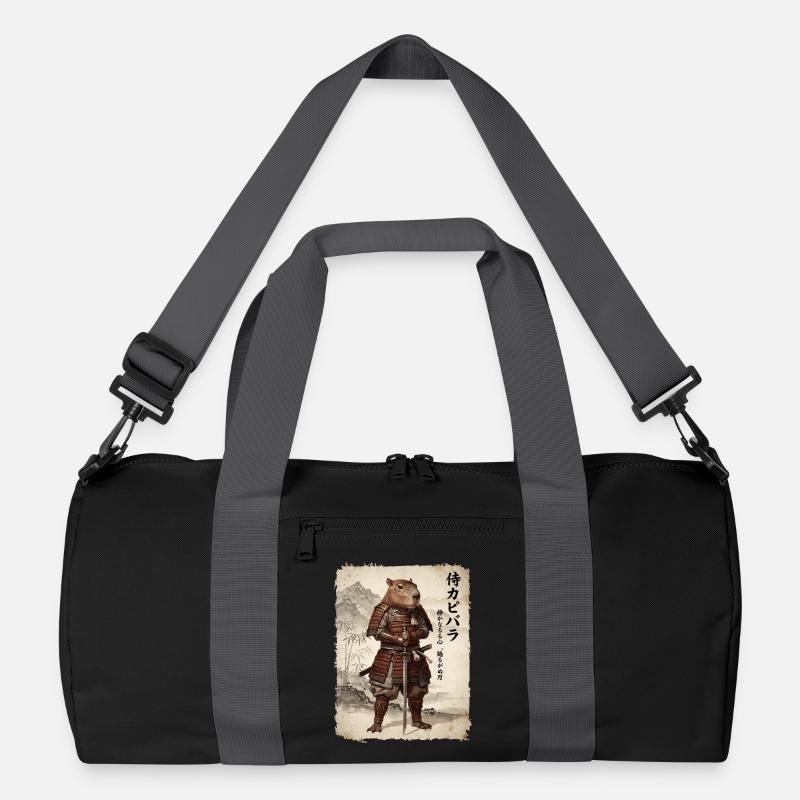 Samurai, Capybara, Japanische Kunst, Anime Recycelte Duffel Bag