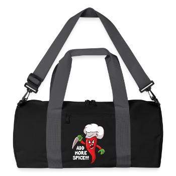 Plus d’assaisonnement Cuisinier chili - Sac de sport recyclé - noir/gris graphite - Devant