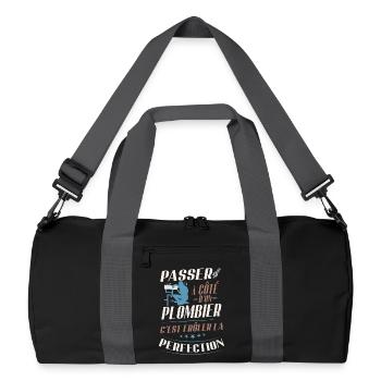 Humor Plumber Verging on Perfection - Recycled Duffel Bag - black/graphite grey - Front