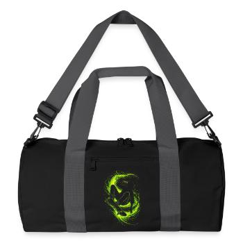 Energy Drink Skateboarder - Recycelte Duffel Bag - Schwarz/Graphitgrau - Vorne