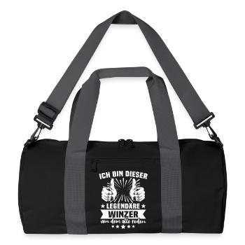 Winemaker legend - Recycled Duffel Bag - black/graphite grey - Front