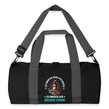 Mer Baltique PAS BESOIN DE PSYCHIATRE RÜGEN CUSTOM - Sac de sport recyclé - noir/gris graphite - Devant
